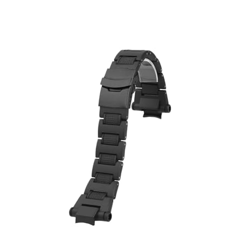 WTNZBAEM Leichtes Uhrenarmband aus Verbundkunststoff und Stahl, kompatibel mit Casio G-Shock GW4000 GA1000 GA1100 G1400, Armband for Herren, wasserdicht(Black-Black) von WTNZBAEM