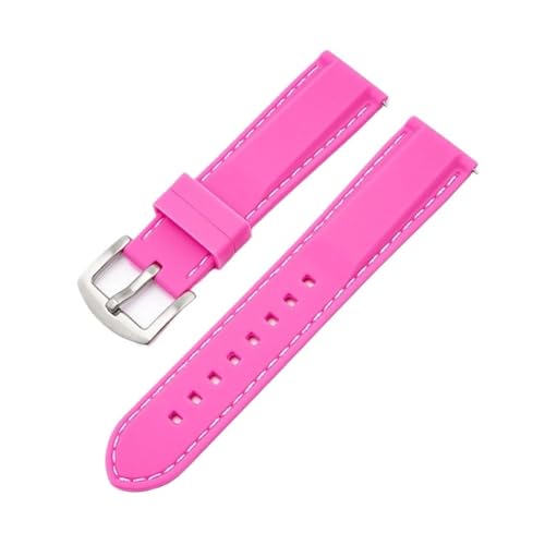 WTNZBAEM Silikonarmband kompatibel mit Huawei Watch2pro GT2 Armband Herren Sport Universal ArmbandZubehör(Pink,16MM_SILVER BUCKLE) von WTNZBAEM