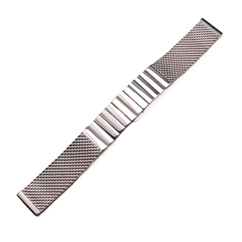 WTNZBAEM Uhrenarmbänder kompatibel mit Breit Omega Mesh Uhrenarmband Armband Längenverstellung Zubehör 18mm 20mm 22mm 24mm Silber Schwarz Gold Sonderangebot Neu(Rosegod,18mm) von WTNZBAEM