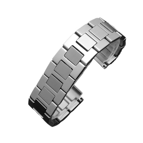 WTNZBAEM Uhrenarmband kompatibel mit Cartier TANk SOLO Serie Originalversion, massives feines Stahl-Uhrenkettenzubehör, flache Schnittstelle, 16 17,5 20 22 mm(23mm) von WTNZBAEM