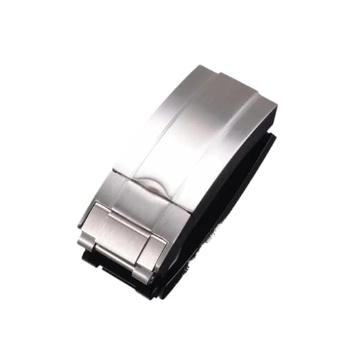 WTNZBAEM Uhrenarmband kompatibel mit Glidelock-Verschluss, kompatibel mit Rolex DAYTONA SUBMARINER GMT Yacht-Master, New Water Ghost, Feinabstimmung, Zugknopfschnalle, 16 mm(Frosted Silver) von WTNZBAEM