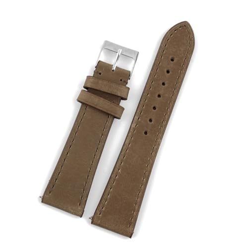 WTNZBAEM Uhrenarmband mit Schnellverschluss, 18 mm, 19 mm, 20 mm, 22 mm, for Herren und Damen, Ersatzarmband(Light coffee,20MM_S-110 70MM) von WTNZBAEM