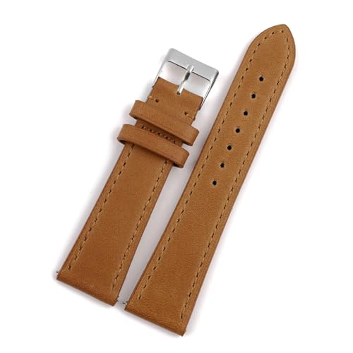 WTNZBAEM Uhrenarmband mit Schnellverschluss, 18 mm, 19 mm, 20 mm, 22 mm, for Herren und Damen, Ersatzarmband(Tan,22MM_L-130 90MM) von WTNZBAEM