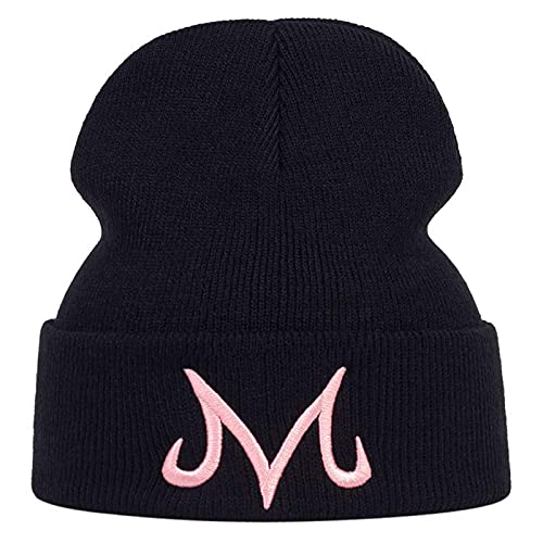 WTREPKON Goku Majin Buu Dragon Ball Mütze Skimütze Winter Beanie Strickmütze für Herren Damen Weiche Cord Strickmütze Warme Mütze, M-Schwarz, Einheitsgröße von WTREPKON