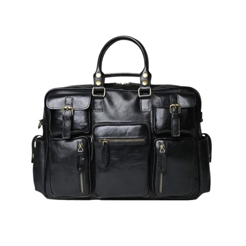 WTSMGS Reisegepäck Schultertaschen Herrenhandtaschen Laptoptaschen Aktentaschen Echtes Leder Reise-Umhängetaschen Rucksäcke von WTSMGS