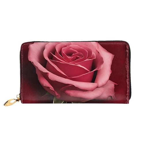 WTTRAEHHM (Gothic Rose) Lange Geldbörse Clutch mit Reißverschluss für Frauen Stilvolles Druckdesign Multifunktionale Geldbörse für Damen, Gothic Rose, Einheitsgröße, klassisch, Gothic Rose, von WTTRAEHHM