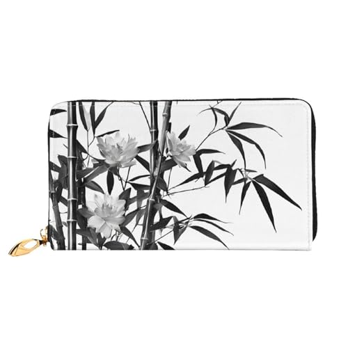 WTTRAEHHM (Tree Image Chinesische Kalligraphie) Lange Geldbörse Clutch mit Reißverschluss für Frauen Stilvolles Druckdesign Multifunktionale Geldbörse für Damen, Baumbild Chinesische Kalligraphie, von WTTRAEHHM