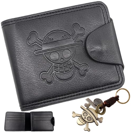 WTpin Brieftasche, Anime Brieftasche, Geldbörse Herren Leder, One Piece Geldbörse, Bringen Sie Einen Schlüsselanhänger mit Totenkopfmuster mit, Ein Geschenk für Teenager, Die Anime-Fans Sind (Schwarz) WTpin Brieftasche, Anime Brieftasche, Geldbörse Herren Leder, One Piece Geldbörse, Bringen Sie Einen Schlüsselanhänger mit Totenkopfmuster mit, Ein Geschenk für Teenager, Die Anime-Fans Sind (Schwarz) von WTpin