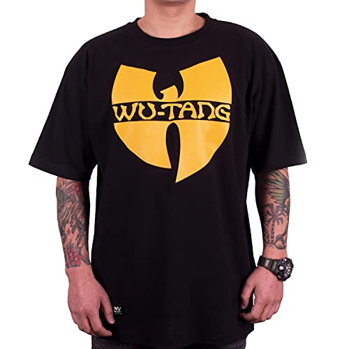 Wu Wear - Logo T-Shirt, Urban Streetwear Fashion, Rundhals-Ausschnitt, angenehmer Komfort, kurzes Oberteil, Hip Hop, Herren, M von Wu Wear