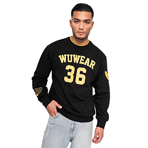 Wu Wear - Wu 36 Block Crewneck Sweater, Urban Streetwear Fashion Pullover, mit Kapuze, Hip Hop, Herren Kapuzenpullover, 3XL von Wu Wear