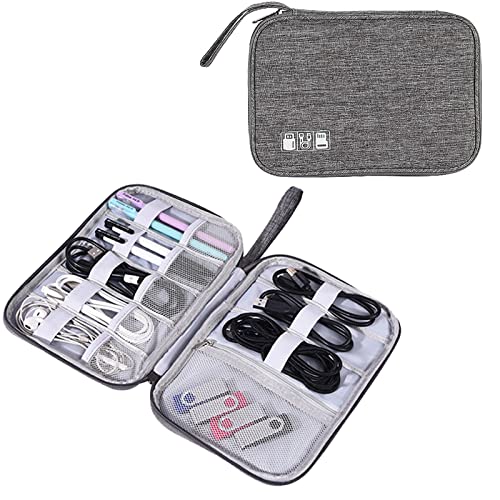 WUDQIJI Kabeltasche Kabelorganizer Reise Kabel Etui Elektronische Tasche Universaltasche Kabel Organizer Tasche Elektronik Tasche Organizer für USB Sticks Powerbank SD-Karte Ladekabel von WUDQIJI