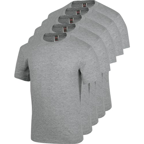 WÜRTH MODYF Arbeitsshirts für Herren im 5er Pack in Grau - bequemes T-Shirt für Arbeit und Freizeit aus Baumwolle - in der Größe S von WÜRTH MODYF