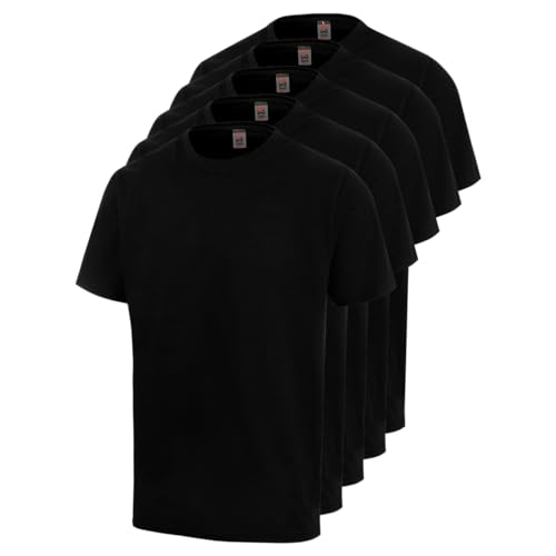 WÜRTH MODYF Arbeitsshirts für Herren im 5er Pack in Schwarz - bequemes T-Shirt für Arbeit und Freizeit aus Baumwolle - in der Größe 3XL von WÜRTH MODYF