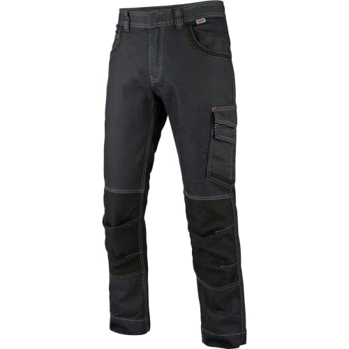 WÜRTH MODYF Arbeitsjeans Sagittarius - professionelle Arbeitshose für Herren - Arbeitsjeans mit Knieschutztaschen - in der Größe 50 in Schwarz von WÜRTH MODYF