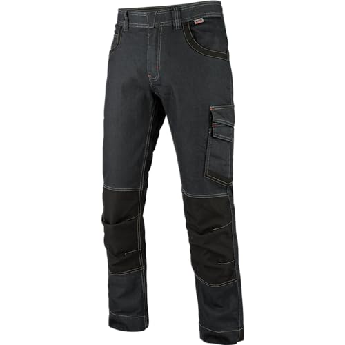 WÜRTH MODYF Arbeitsjeans Sagittarius - professionelle Arbeitshose für Herren - Arbeitsjeans mit Knieschutztaschen - in der Größe 62 in Schwarz von WÜRTH MODYF