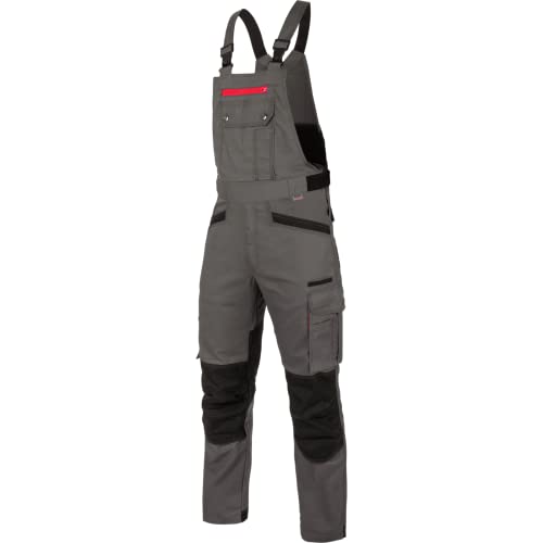WÜRTH MODYF Arbeitslatzhose Nature - professionelle Arbeitshose für Herren - Latzhose mit Knieschutztaschen - in der Größe 110 in Grau von WÜRTH MODYF