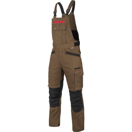 WÜRTH MODYF Arbeitslatzhose Nature - professionelle Arbeitshose für Herren - Latzhose mit Knieschutztaschen - in der Größe 90 in Braun von WÜRTH MODYF