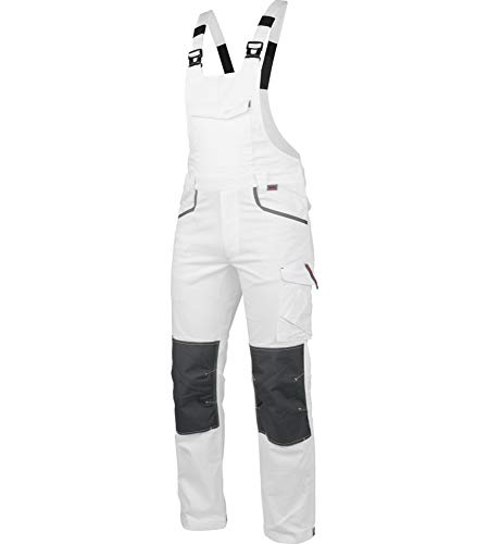 WÜRTH MODYF Arbeitslatzhose Stretch X - professionelle Arbeitshose für Herren - Latzhose mit Reißverschluss - in der Größe 48 in Weiss von WÜRTH MODYF