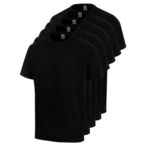 WÜRTH MODYF Arbeitsshirts für Herren im 5er Pack in Schwarz - bequemes T-Shirt für Arbeit und Freizeit aus Baumwolle - in der Größe L von WÜRTH MODYF