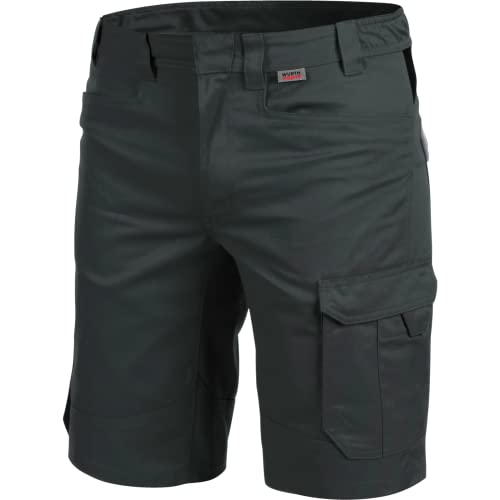 WÜRTH MODYF Arbeitsshorts Cetus - professionelle Arbeitshose für Herren - Arbeitsshorts mit Kunststoff Reißverschluss - in der Größe 48 in Grau von WÜRTH MODYF