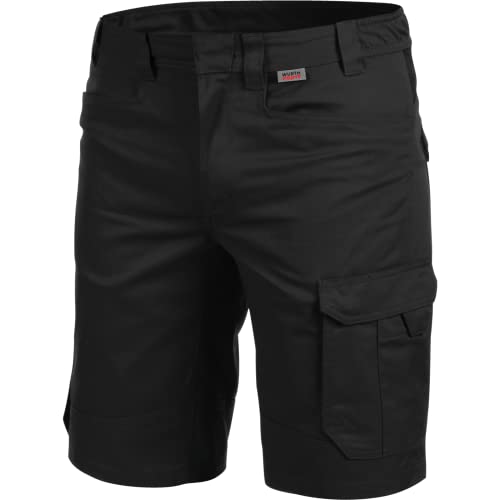 WÜRTH MODYF Arbeitsshorts Cetus - professionelle Arbeitshose für Herren - Arbeitsshorts mit Kunststoff Reißverschluss - in der Größe 62 in Schwarz von WÜRTH MODYF