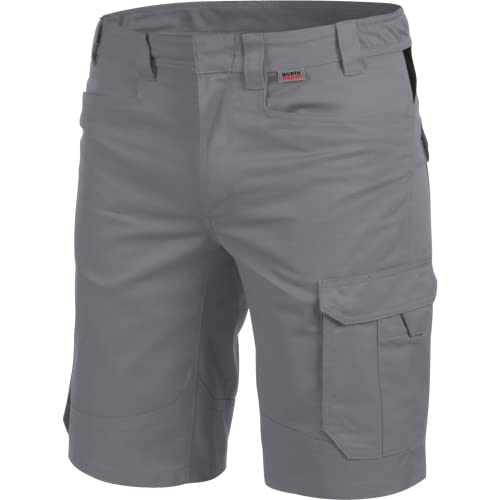 WÜRTH MODYF Arbeitsshorts Cetus - professionelle Arbeitshose für Herren - Arbeitsshorts mit Kunststoff Reißverschluss - in der Größe 66 in Grau von WÜRTH MODYF