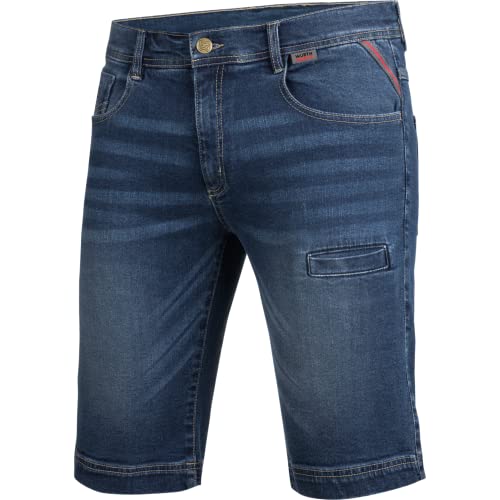 WÜRTH MODYF Arbeitsshorts Jeans Stretch X - professionelle Arbeitshose für Herren - Arbeitsshorts mit Reißverschluss - in der Größe 44 in Blau von WÜRTH MODYF