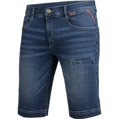 WÜRTH MODYF Arbeitsshorts Jeans Stretch X - professionelle Arbeitshose für Herren - Arbeitsshorts mit Reißverschluss - in der Größe 56 in Blau von WÜRTH MODYF