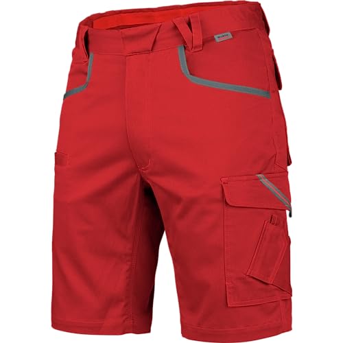 WÜRTH MODYF Arbeitsshorts Stretch X - professionelle Arbeitshose für Herren - Arbeitsshorts mit Reißverschluss - in der Größe 44 in Rot von WÜRTH MODYF