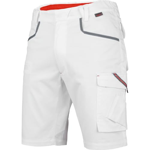 WÜRTH MODYF Arbeitsshorts Stretch X - professionelle Arbeitshose für Herren - Arbeitsshorts mit Reißverschluss - in der Größe 56 in Weiss von WÜRTH MODYF