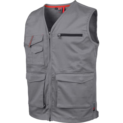 WÜRTH MODYF Arbeitsweste Stretch X – professionelle Arbeitsweste für Herren in Größe 4XL – Arbeitskleidung für Handwerk & Industrie in grau von WÜRTH MODYF