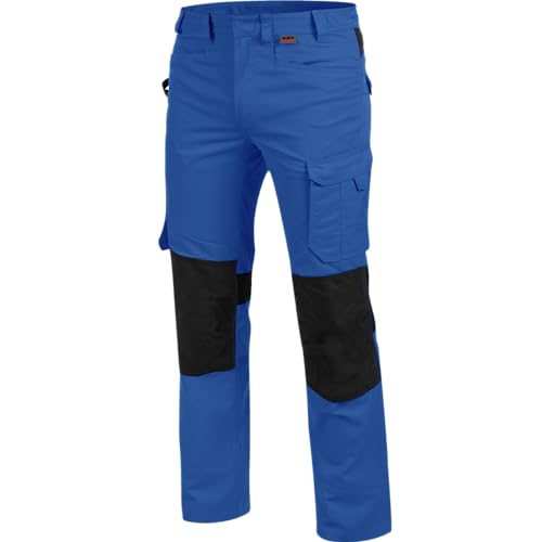 WÜRTH MODYF Bundhose Cetus - professionelle Arbeitshose für Herren - Bundhose mit Kunststoff Reißverschluss - in der Größe 114 in Royalblau Schwarz von WÜRTH MODYF