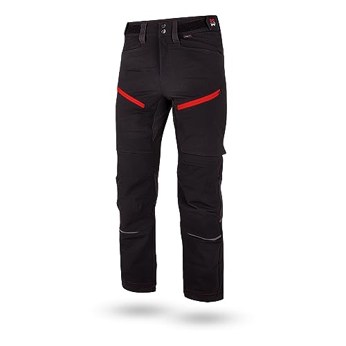 WÜRTH MODYF Bundhose Performance - professionelle Arbeitshose für Herren - Bundhose mit Reflektoren - in der Größe 48 in Schwarz Rot von WÜRTH MODYF