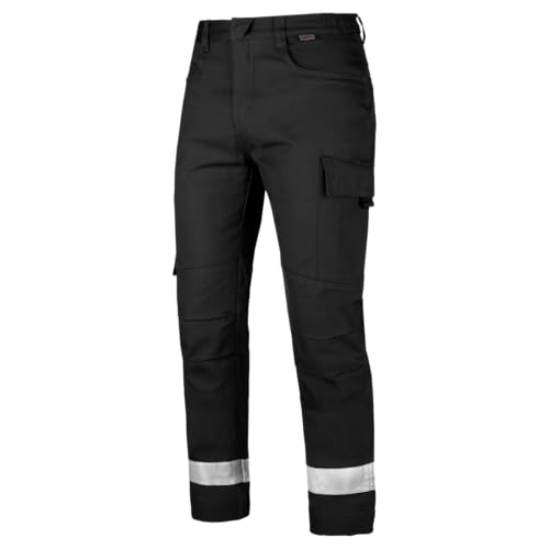 WÜRTH MODYF Bundhose Reflex Star CP - professionelle Arbeitshose für Herren - Bundhose mit Reißverschluss - in der Größe 46 in Schwarz von WÜRTH MODYF