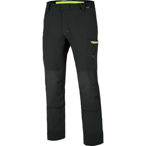 WÜRTH MODYF Bundhose Stretch Evolution - professionelle Arbeitshose für Herren - Bundhose mit Knieschutztaschen - in der Größe 30 in Anthrazit Lime von WÜRTH MODYF