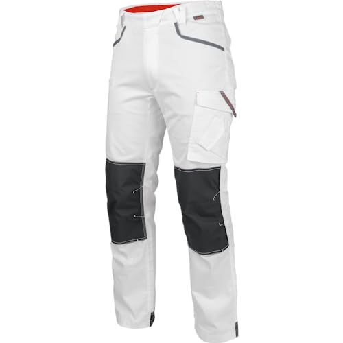 WÜRTH MODYF Bundhose Stretch X - professionelle Arbeitshose für Herren - Bundhose mit Reißverschluss - in der Größe 64 in Weiss von WÜRTH MODYF