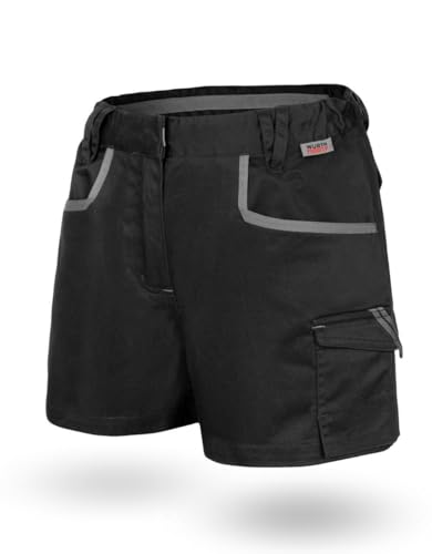 WÜRTH MODYF Damen Arbeitsshorts Stretch X - professionelle Arbeitshose für Frauen - Arbeitsshorts mit Reißverschluss - in der Größe 44 in Schwarz von WÜRTH MODYF