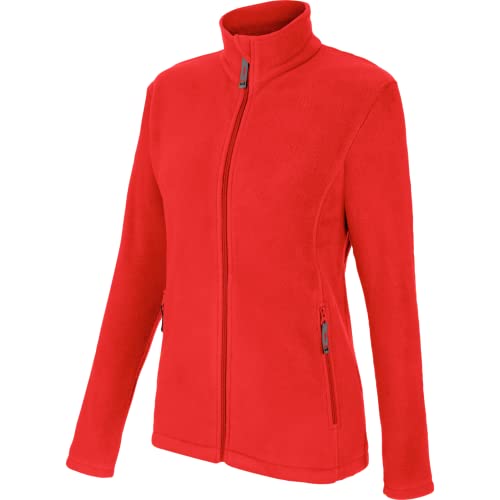 WÜRTH MODYF Fleecejacke Damen Job+ – Atmungsaktives Arbeitsfleece – perfekt für Handwerk, Werkstatt, Arbeiten im Freien in Rot – Größe S von WÜRTH MODYF