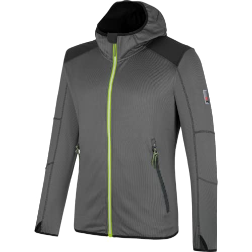 WÜRTH MODYF Fleecejacke Stretch Evolution für Männer in Anthrazit Lime - leichte, robuste Jacke mit Anti-Pilling für Handwerk, Werkstatt, Arbeiten im Freien in der Größe S von WÜRTH MODYF
