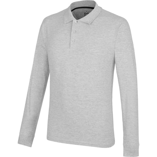 WÜRTH MODYF Langarm Poloshirt Job+ für Herren in Grau - Männer Longsleeve Polohemd für die Arbeit und Freizeit in der Größe L von WÜRTH MODYF