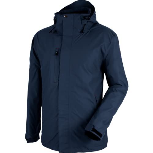 WÜRTH MODYF Winterjacke für Herren Parka 3-in-1 Tallinn in Blau - wasserdichter Parka für stürmisches Wetter - mit integrierter Fleecejacke - in der Größe 4XL von WÜRTH MODYF