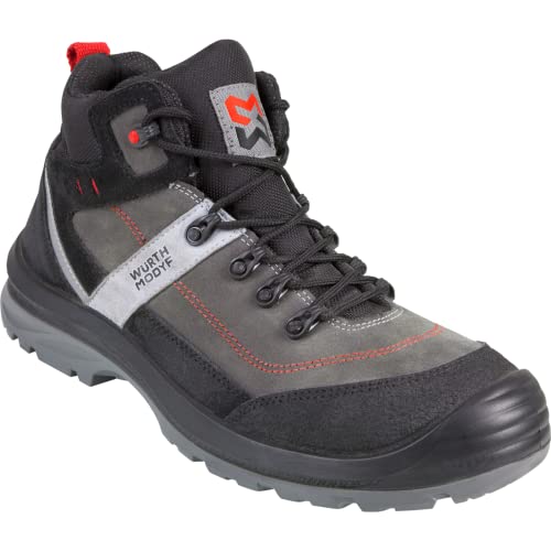 WÜRTH MODYF Sicherheitsstiefel S3 Corvus Velours in grau - Arbeitsschuhe für Herren und Damen - metallfrei & wasserabweisend - in der Größe 40 von WÜRTH MODYF