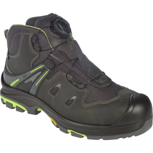 WÜRTH MODYF Sicherheitsstiefel S3 SRC Techno Flexitec in anthrazit lemon - Arbeitsschuhe für Herren und Damen - mit Metallelementen & wasserabweisend - in der Größe 45 von WÜRTH MODYF