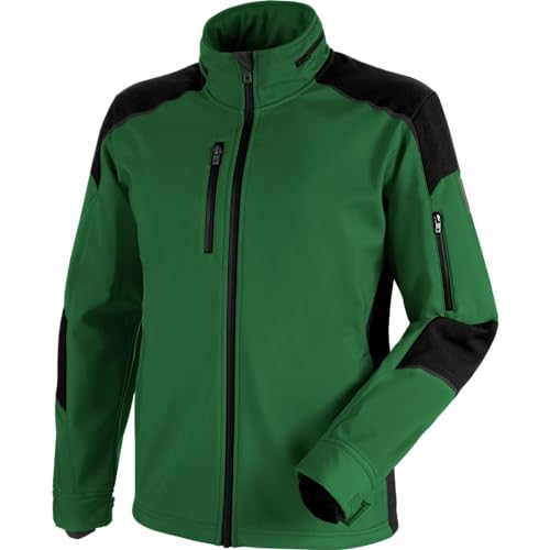 WÜRTH MODYF Softshelljacke Cetus – langlebige & hochwertige Arbeitsjacke für HANDWERKER in der Größe 5XL – winddicht, atmungsaktiv & wasserabweisend – in Grün Schwarz von WÜRTH MODYF