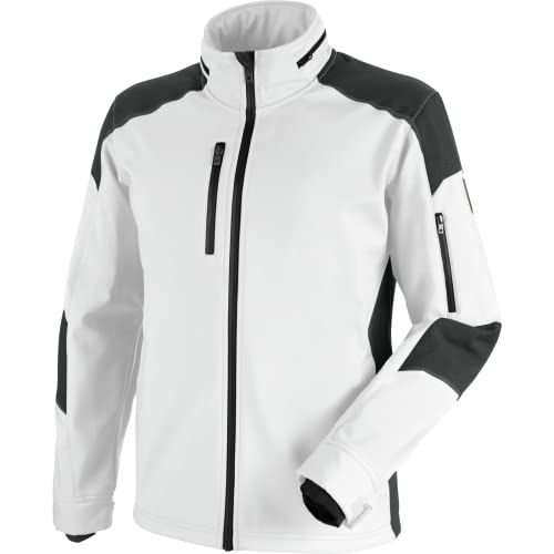 WÜRTH MODYF Softshelljacke Cetus – langlebige & hochwertige Arbeitsjacke für HANDWERKER in der Größe 5XL – winddicht, atmungsaktiv & wasserabweisend – in White Anthrazit von WÜRTH MODYF