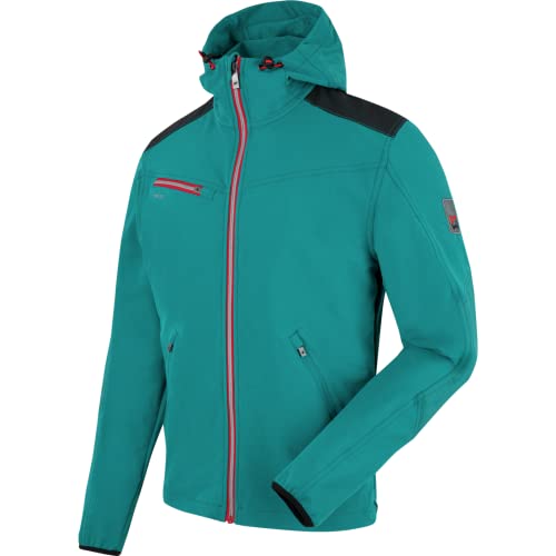 WÜRTH MODYF Softshelljacke Stretch Evolution - hochwertige Männer Arbeitsjacke in Petrol Rot - atmungsaktive Handwerkerjacke - in der Größe 6XL von WÜRTH MODYF