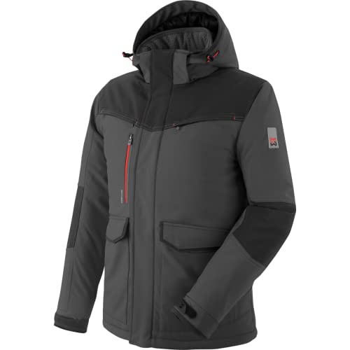 WÜRTH MODYF Winterjacke für Herren Softshelljacke Winter Stretch X in Anthrazit – extra warme Jacke für die kalten Tage - wasserabweisend und winddicht - in der Größe XXL von WÜRTH MODYF