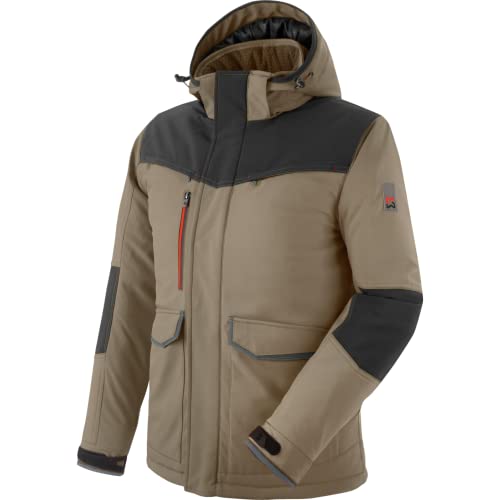 WÜRTH MODYF Winterjacke für Herren Softshelljacke Winter Stretch X in Beige – extra warme Jacke für die kalten Tage - wasserabweisend und winddicht - in der Größe XL von WÜRTH MODYF