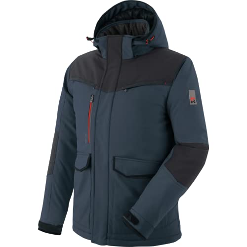 WÜRTH MODYF Winterjacke für Herren Softshelljacke Winter Stretch X in Blau – extra warme Jacke für die kalten Tage - wasserabweisend und winddicht - in der Größe 5XL von WÜRTH MODYF