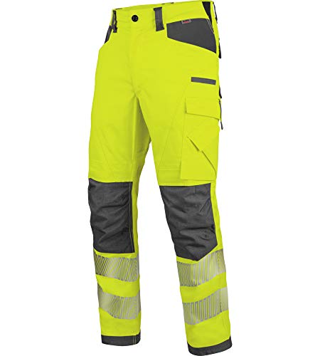 WÜRTH MODYF Warnschutz Bundhose Neon EN 20471 2 - professionelle Arbeitshose für Herren - Warnschutzhose mit Reflektoren - in der Größe 102 in Gelb Anthrazit von WÜRTH MODYF